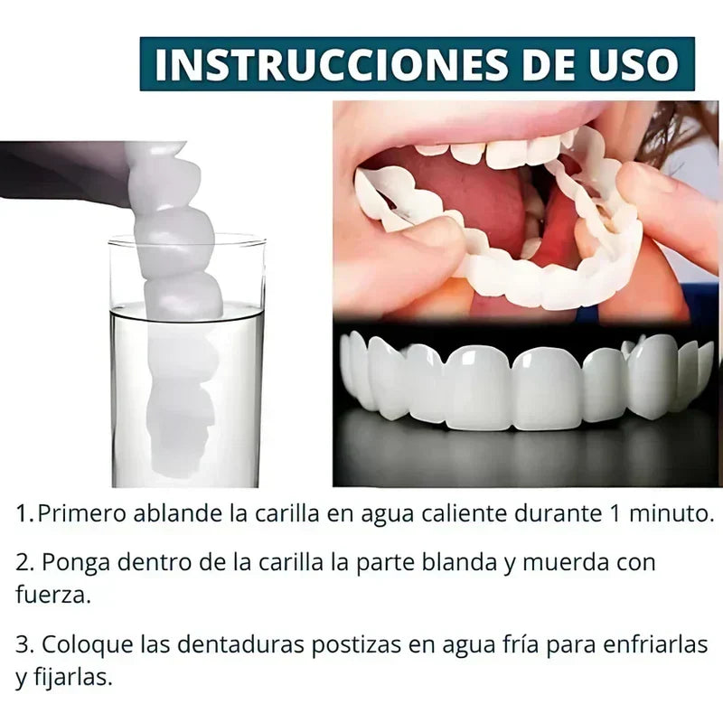 SmilePro - Carillas Dentales Ajustables De Resina + Estuche Regalo  🔥 Oferta Especial 🔥