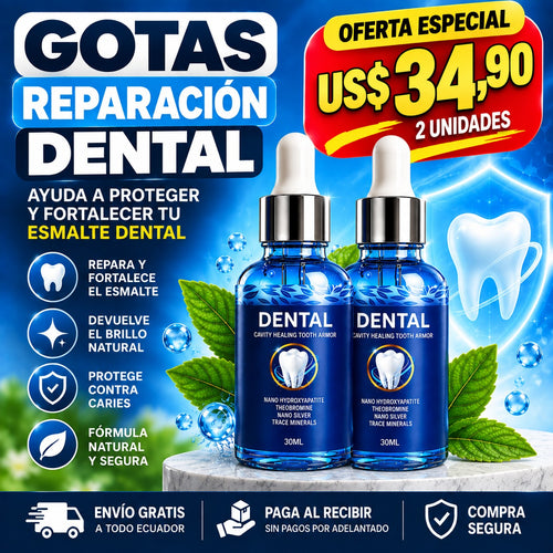 🦷Gotas para Reparación Dental 30ML 🔥 Oferta Especial solo es válida hoy.🔥